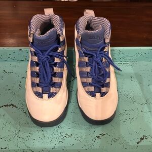 Nike Air Jordan X 10 Retro TXT White Old Royal Stealth 487215-107 Size 5Y